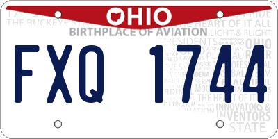 OH license plate FXQ1744