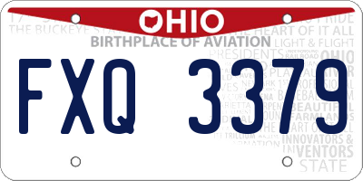 OH license plate FXQ3379
