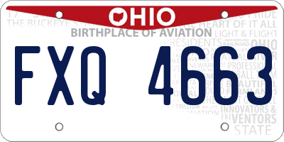 OH license plate FXQ4663
