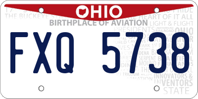 OH license plate FXQ5738
