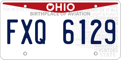 OH license plate FXQ6129