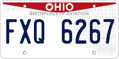 OH license plate FXQ6267