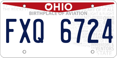 OH license plate FXQ6724