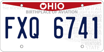 OH license plate FXQ6741