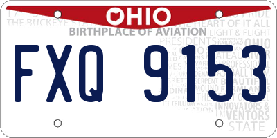 OH license plate FXQ9153