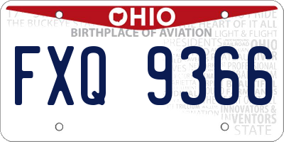 OH license plate FXQ9366