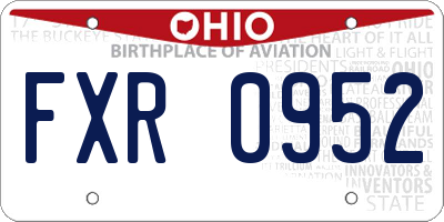 OH license plate FXR0952