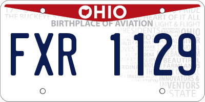 OH license plate FXR1129