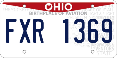 OH license plate FXR1369