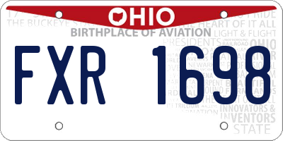OH license plate FXR1698