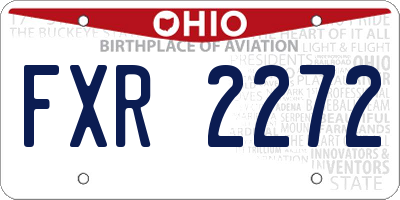 OH license plate FXR2272