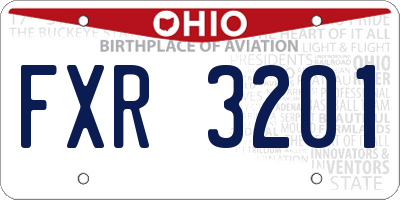 OH license plate FXR3201