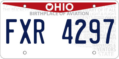 OH license plate FXR4297