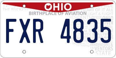 OH license plate FXR4835