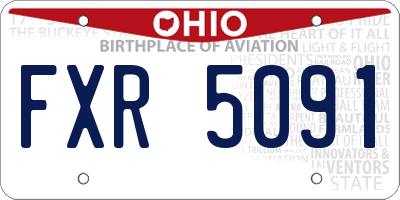 OH license plate FXR5091