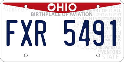 OH license plate FXR5491