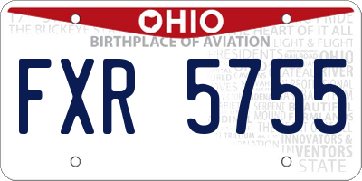 OH license plate FXR5755
