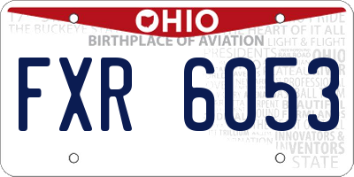 OH license plate FXR6053