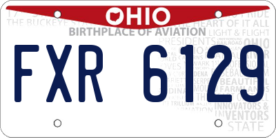 OH license plate FXR6129