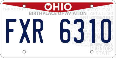 OH license plate FXR6310