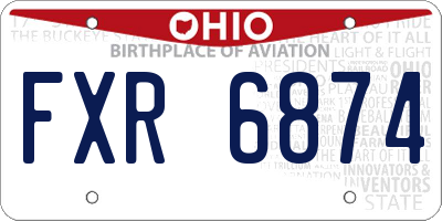 OH license plate FXR6874