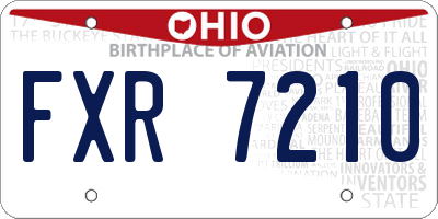 OH license plate FXR7210