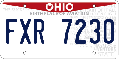OH license plate FXR7230