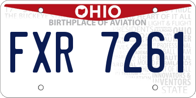 OH license plate FXR7261