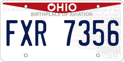 OH license plate FXR7356