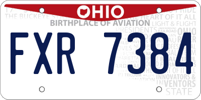 OH license plate FXR7384