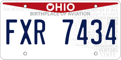 OH license plate FXR7434