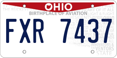 OH license plate FXR7437