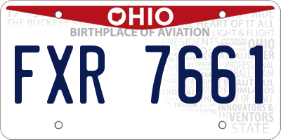 OH license plate FXR7661