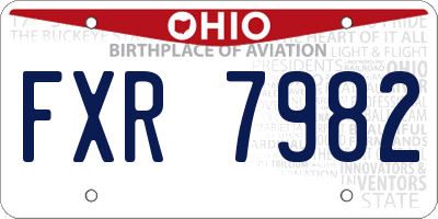OH license plate FXR7982