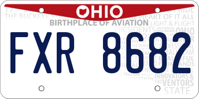 OH license plate FXR8682