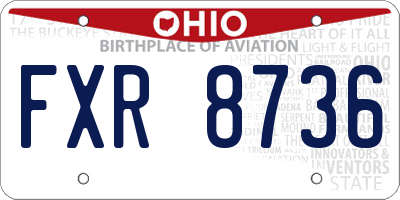 OH license plate FXR8736