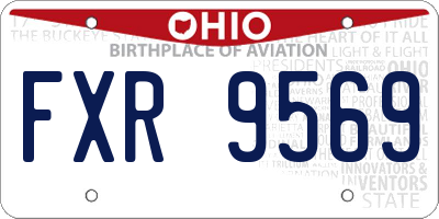 OH license plate FXR9569