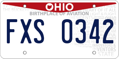 OH license plate FXS0342
