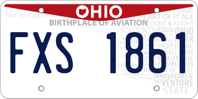 OH license plate FXS1861