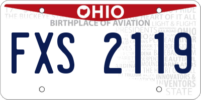 OH license plate FXS2119