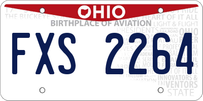 OH license plate FXS2264