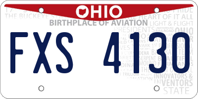 OH license plate FXS4130
