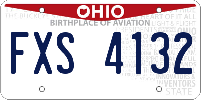 OH license plate FXS4132