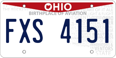 OH license plate FXS4151