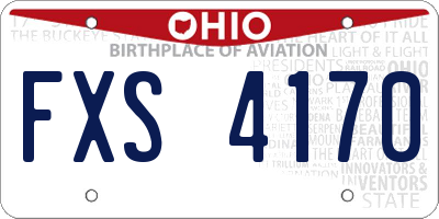 OH license plate FXS4170