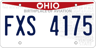 OH license plate FXS4175