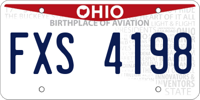OH license plate FXS4198