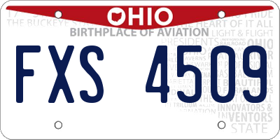 OH license plate FXS4509