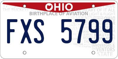 OH license plate FXS5799