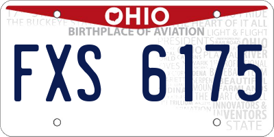 OH license plate FXS6175